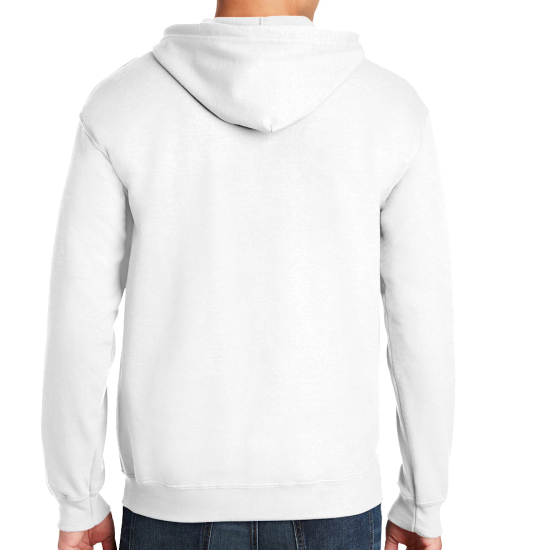 Gildan Heavy Blend Zip Up Hoodie back view