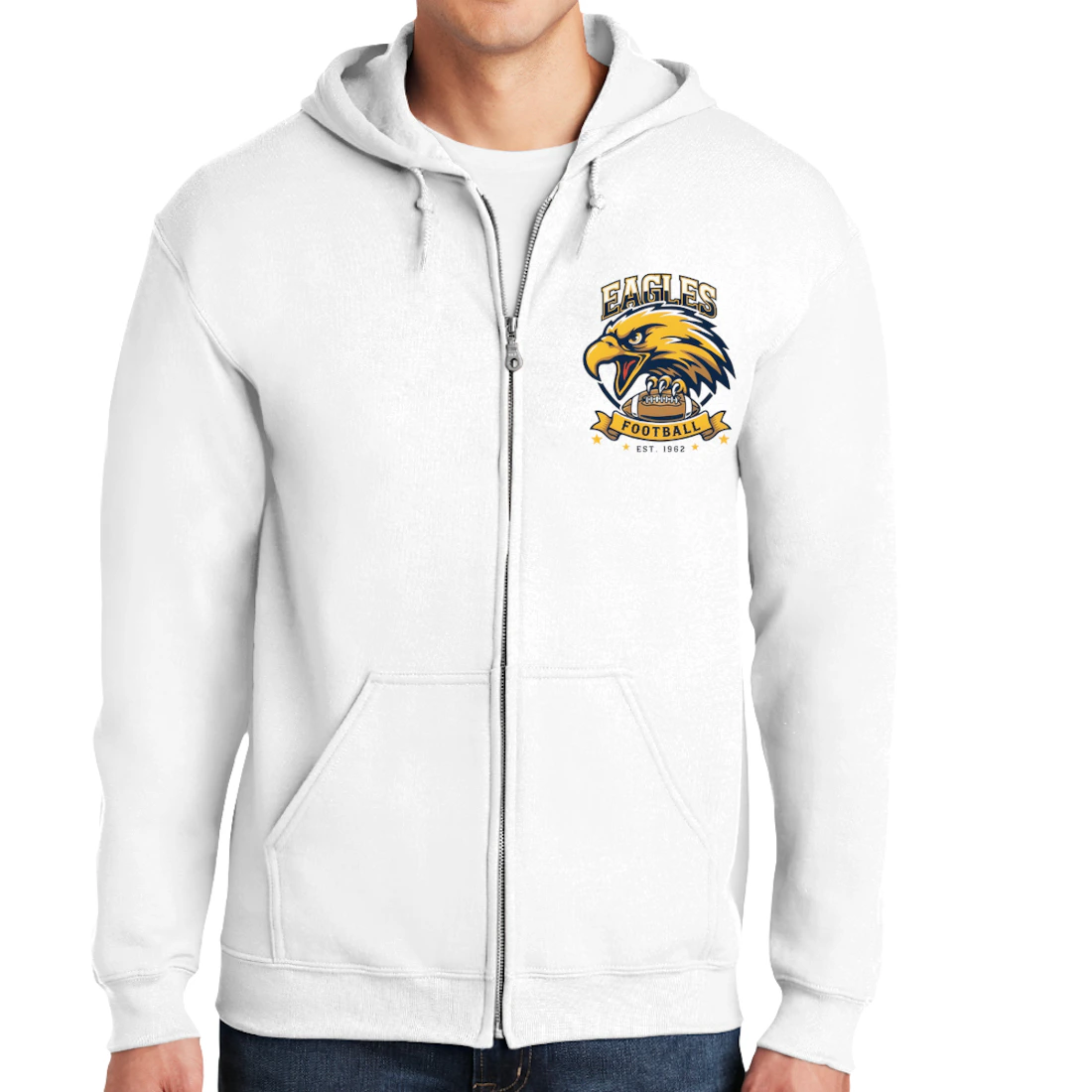 Gildan Heavy Blend Zip Up Hoodie front view