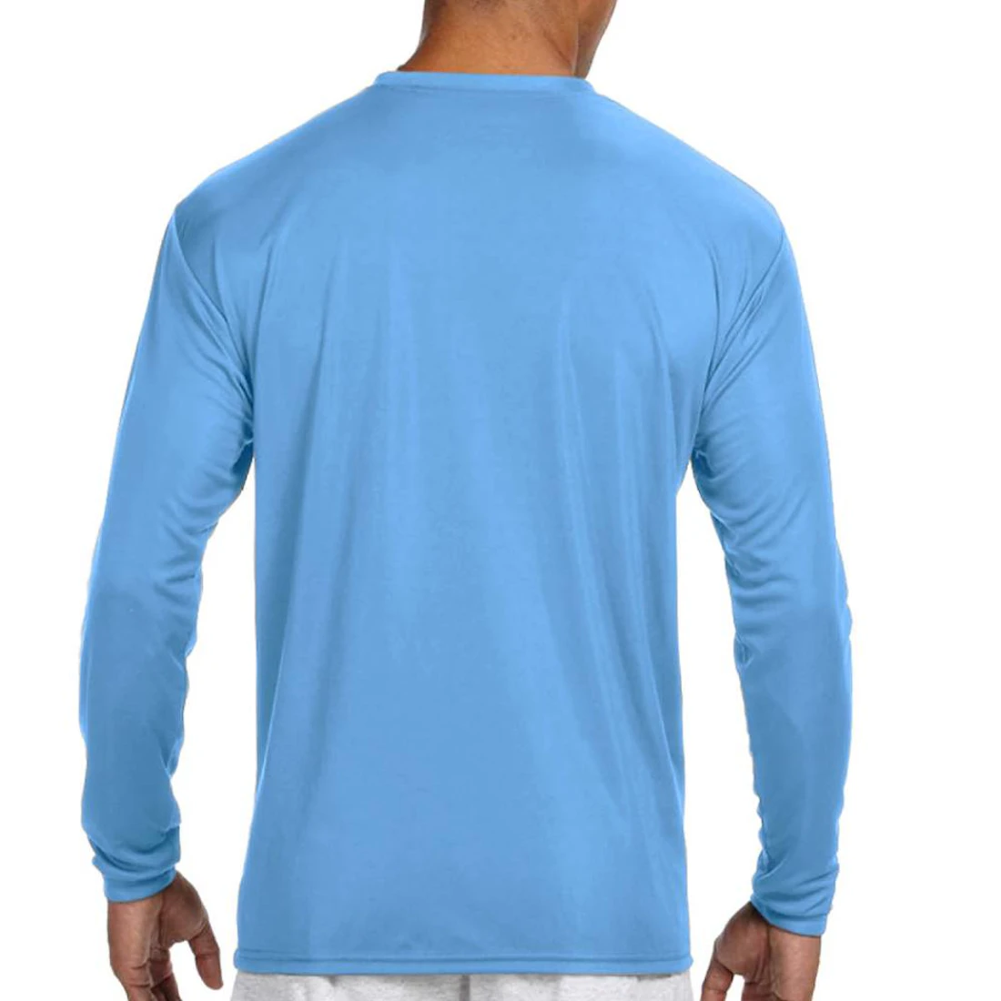 A4 Moisture Wicking Long Sleeve Shirt back view