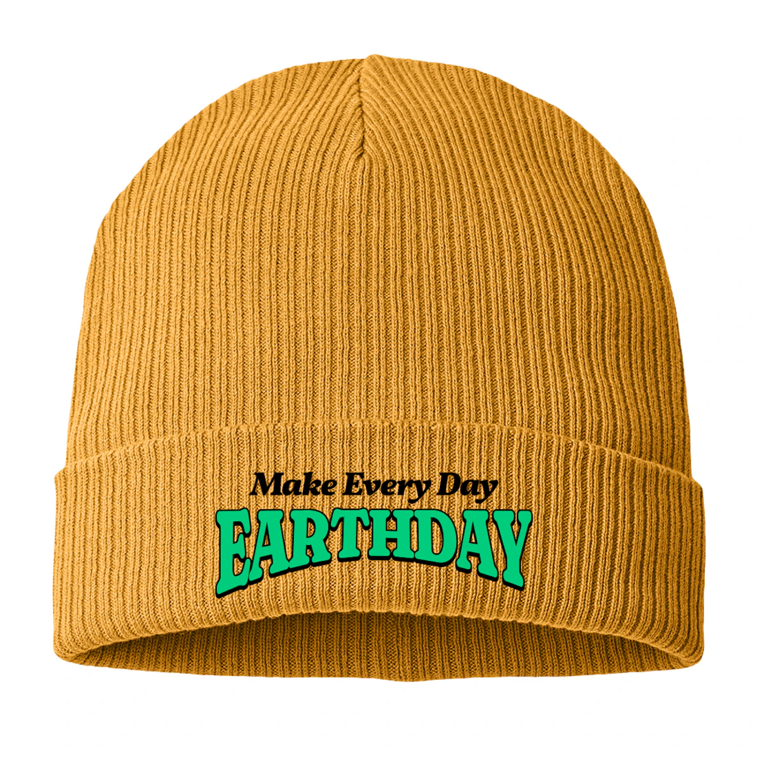 Sustainable Earth Day Beanie front view